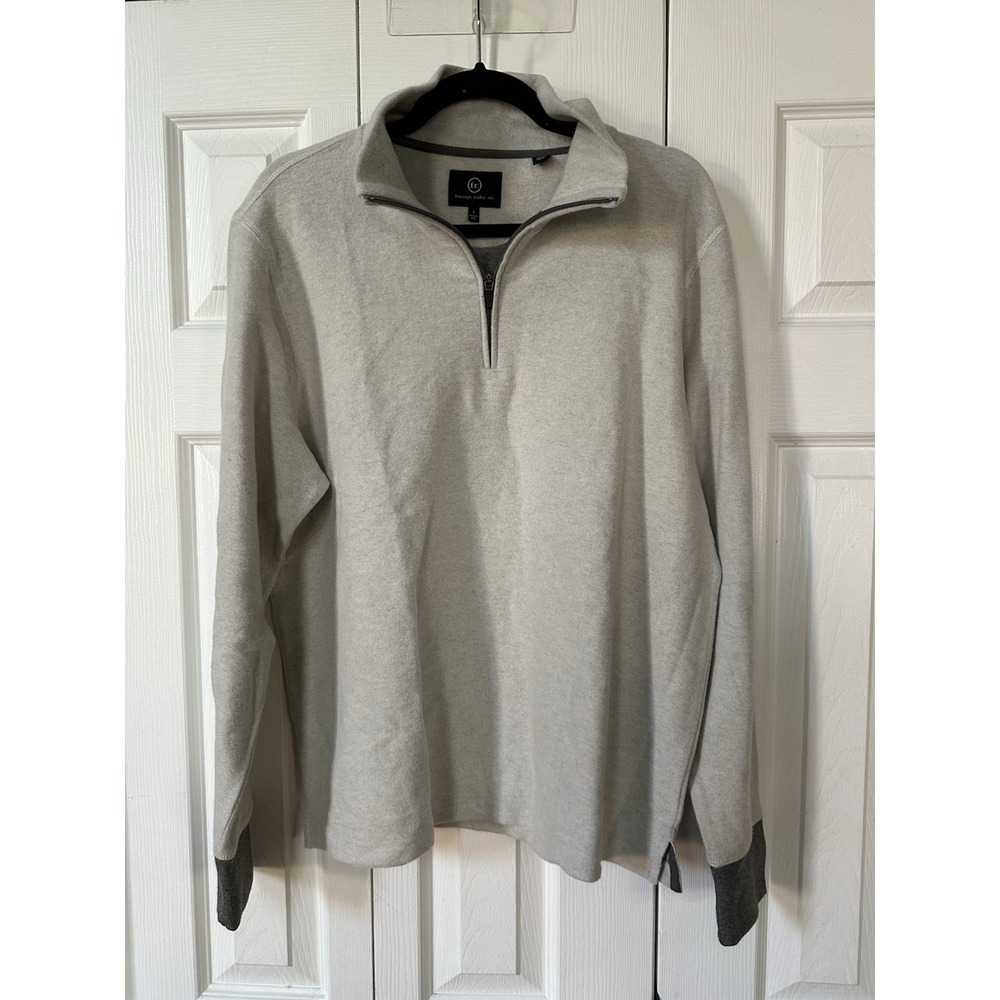 Foreign Rider Co. Men's Navy Blue SOLACE QUARTER ZIP SZ L Canada Cotton